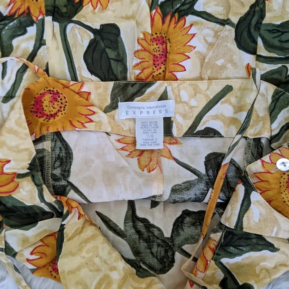 Vintage sunflower print dress - Picture 8 of 9
